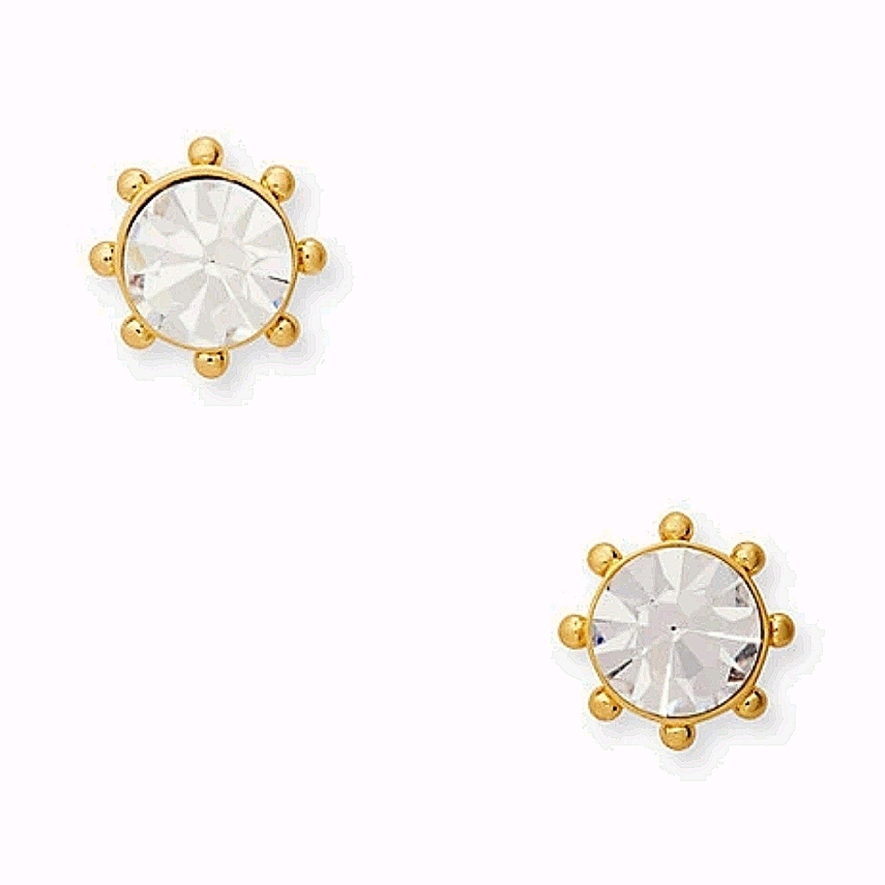 NEW Kate Spade Flying Colors Bezel Stud Earrings - Picture 2 of 7